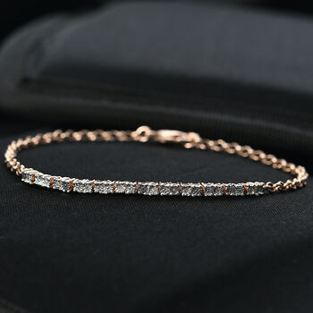 EverTrue 19cm Armband mit Diamantakzenten in Ros&eacute;goldton