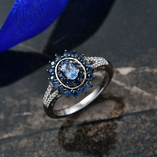 D'Joy AA Ceylon Saphir und Zirkon Ring - 1,23 ct. image number 1