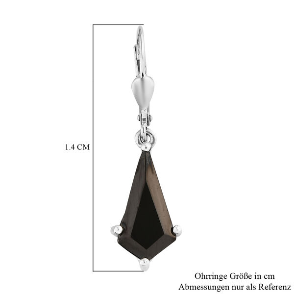 Elite Shungit Ohrh&auml;nger 925 Silber platiniert ca. 3,50 ct&nbsp; image number 6