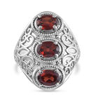 Roter Granat Ring Edelstahl  ca. 2,97 ct image number 0