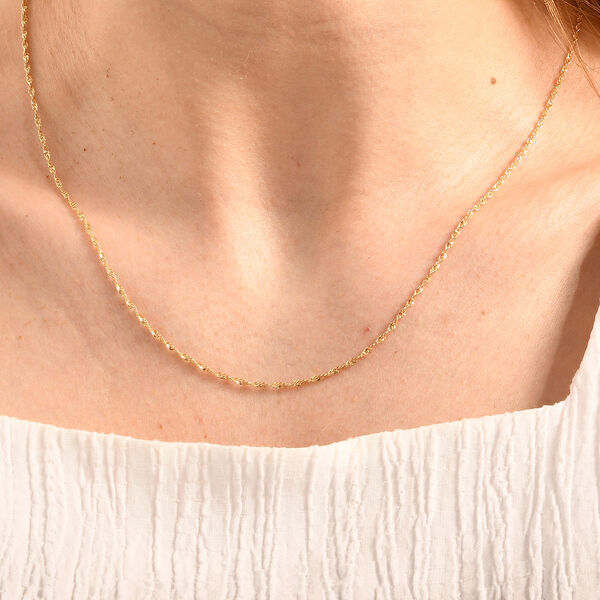 Italienische Singapur-Kette, 925 Silber vergoldet, ca. 60 cm, ca. 2,98g image number 1