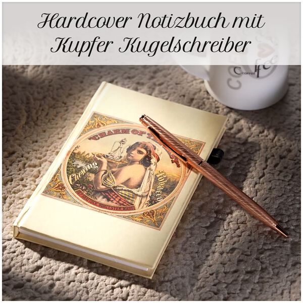 Notizbuch mit Kupfer Kugelschreiber, Frau Muster image number 13