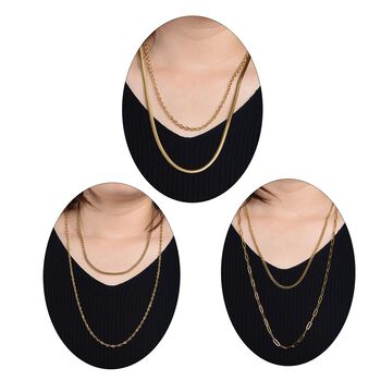 EVER TRUE zeitloses 15-teiliges Schmuckset in Goldton