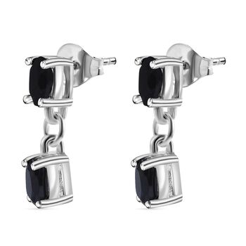 Schwarze Spinell Ohrringe - 0,86 ct.