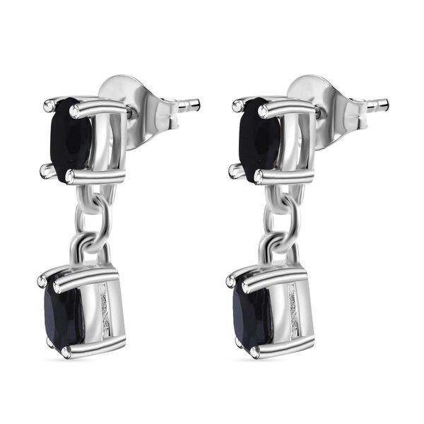 Schwarze Spinell Ohrringe - 0,86 ct. image number 2