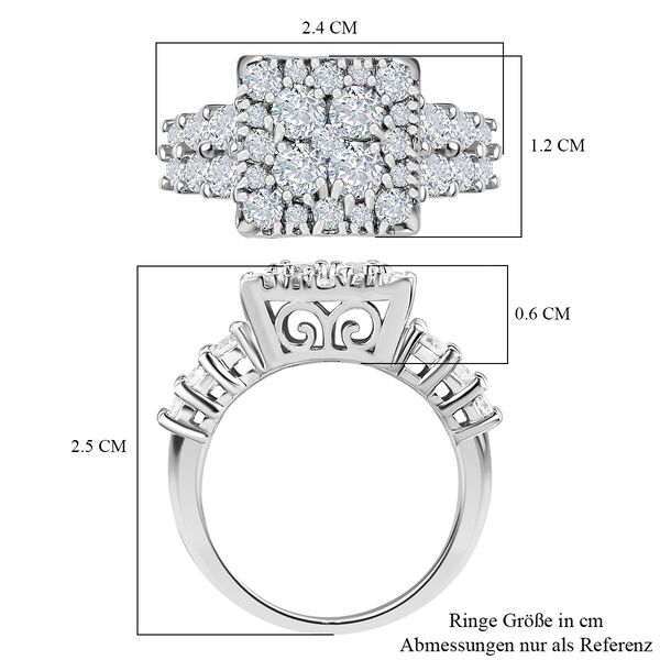 LUSTRO STELLA - Wei&szlig;er Zirkonia Ring image number 7