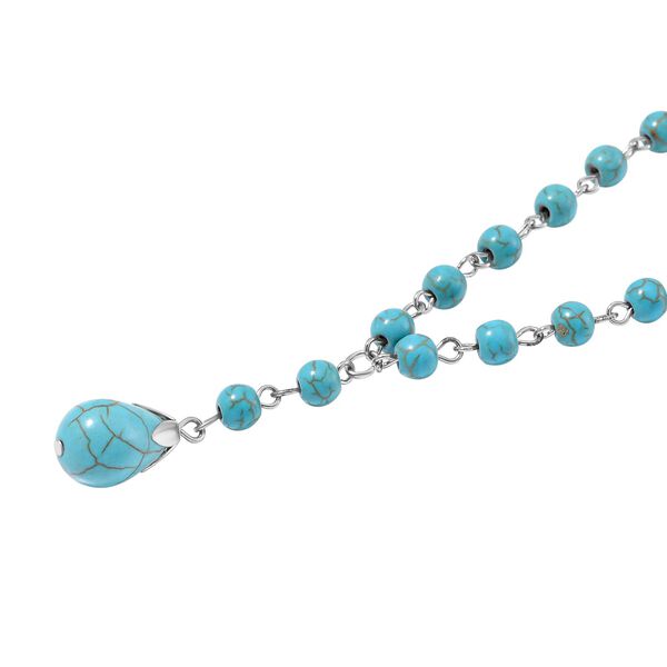 Blauer Howlit Halskette ca. 45 cm ca. 74.15 ct image number 2