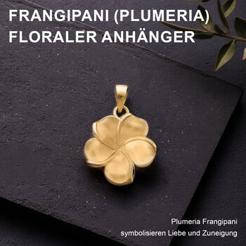 Frangipani (Plumeria) Anh&auml;nger in 999 Gold
