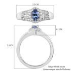 Tansanit und Zirkon Ring 925 Silber platiniert  ca. 0,80 ct image number 6