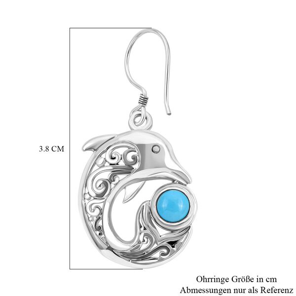 Royal Bali - Sleeping Beauty T&uuml;rkis Ohrringe, 925 Silber ca. 0,92 ct image number 4