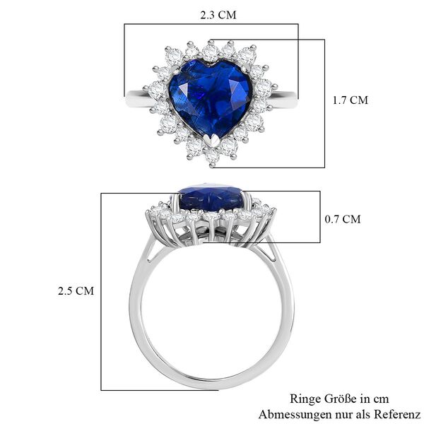 D'Joy AA Kaschmir Kyanit und Moissanit Ring - 4,52 ct. image number 6