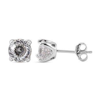 D'Joy Moissanit Ohrringe 925 Silber Rhodiniert ca. 2.02 ct