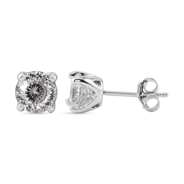 D'Joy Moissanit Ohrringe 925 Silber Rhodiniert ca. 2.02 ct