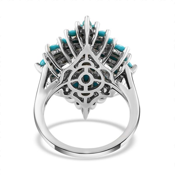 Amerikanischer, nat&uuml;rlicher Sleeping Beauty T&uuml;rkis-Ring, 925 Silber platiniert  ca. 3,61 ct image number 6