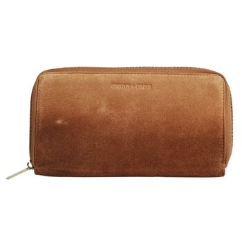 Echtleder Brieftasche mit RFID-Schutz, cognacfarben