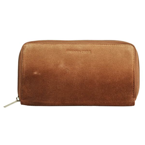 Echtleder Brieftasche mit RFID-Schutz, cognacfarben