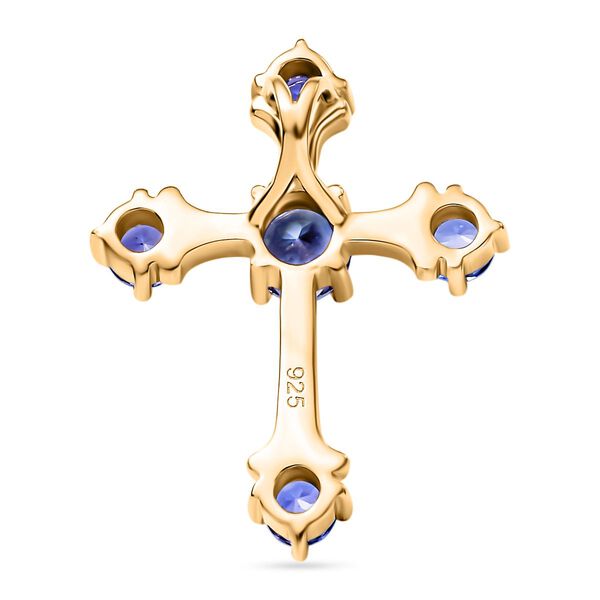 Tansanit Kreuz Anhänger - 1,39 ct. image number 5