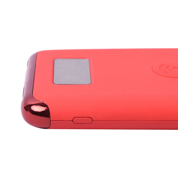 Kabellose PowerBank mit Bildschirmanzeige, 10000mAh, Rot image number 5