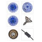Handgefertigte orientalische Mosaikglas Tischlampe - Wassertropfen Form, Größe 15x55 cm, Blau image number 5