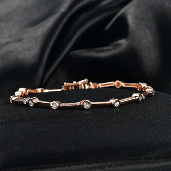 EverTrue 19cm Armband mit Diamantakzenten in Ros&eacute;goldton