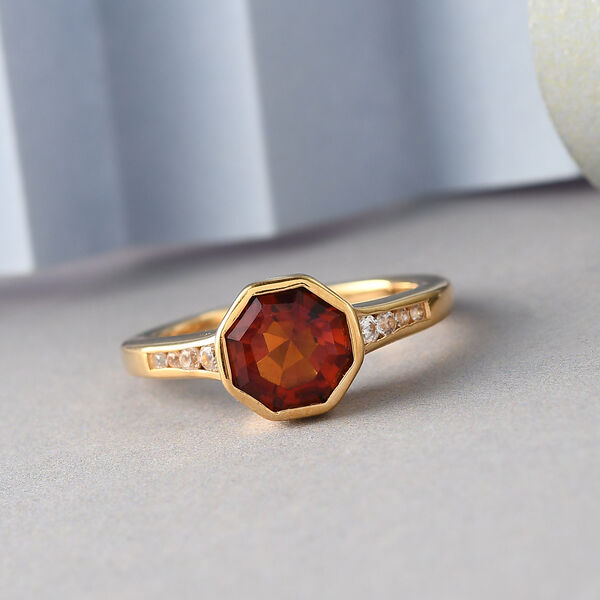 Madeira Citrin und Zirkon-Ring - 1,60 ct. image number 2