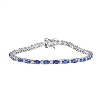 D'Joy Tansanit und Moissanit 19cm Armband - 6,50 ct.