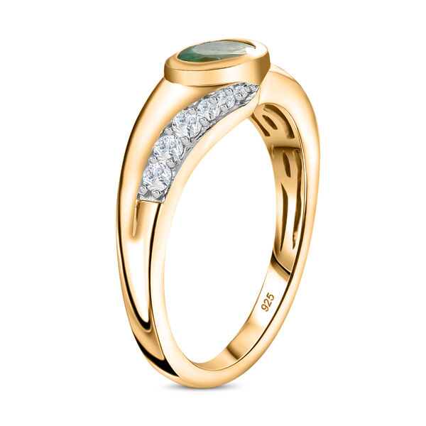 Kagem sambischer Smaragd und Zirkon-Ring - 0,71 ct. image number 5