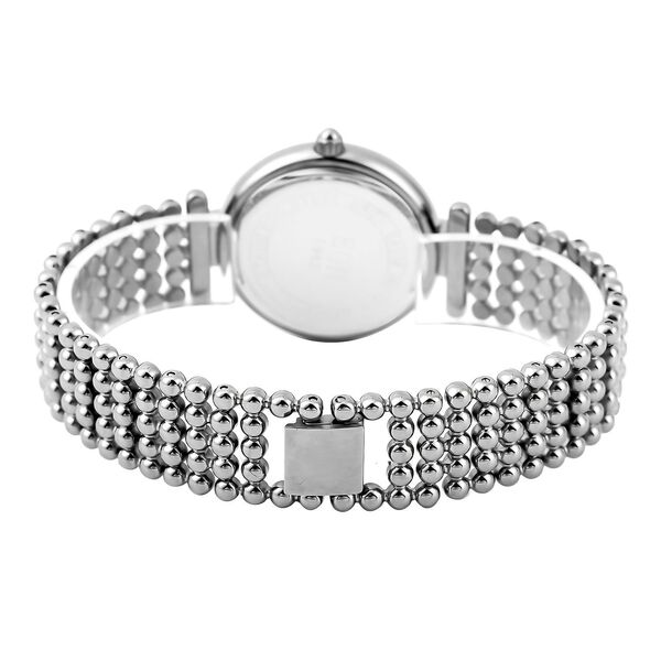 EON - Edle Armbanduhr mit nat&uuml;rlichen Champagner Diamanten, 8.5 cm, Schweizer Uhrwerk, reiner Edelstahl ca. 0,12 ct image number 5