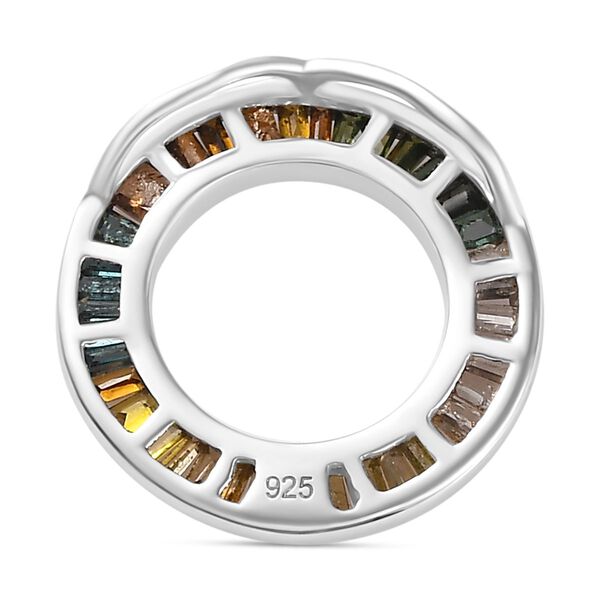 Mehrfarbiger Diamant  Anhänger, 925 Silber platiniert ca. 0.50 ct image number 5