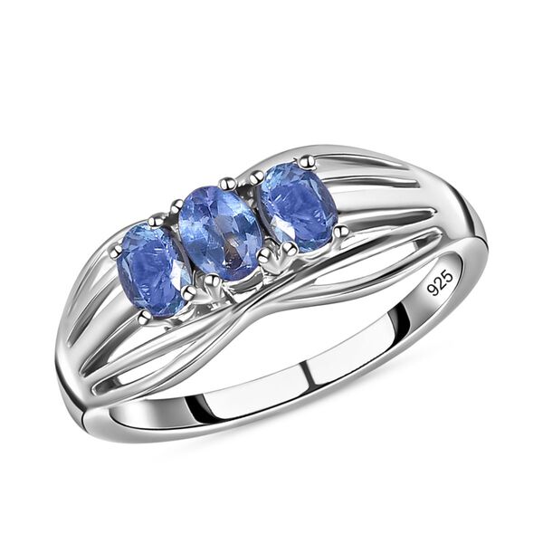 AA Tansanit-Ring, 925 Silber platiniert  ca. 0,56 ct image number 4
