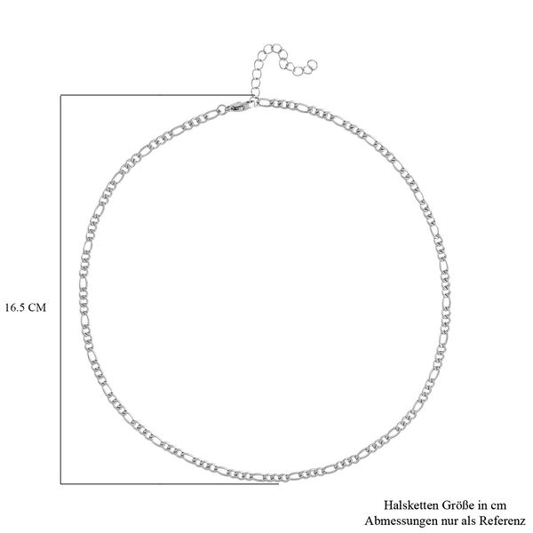 316L Edelstahl Figaro-Halskette, ca. 49.5 cm, ca. 10,00g image number 4