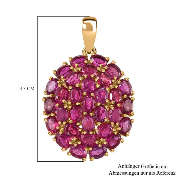 Afrikanischer Rubin-Anhänger 925 Silber 750 Gelbgold Vermeil ca. 7.72 ct image number 6