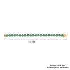 Smaragd-Triplette-Quarz Armband ca. 19 cm 925 Silber Gelbgold Vermeil ca. 22,59 ct. image number 4