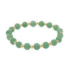 Grüner Aventurin Armband, flexibel, vergoldet ca. 60.00 ct