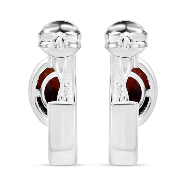 Roter Granat Ohrringe 925 Silber ca. 1.78 ct image number 5