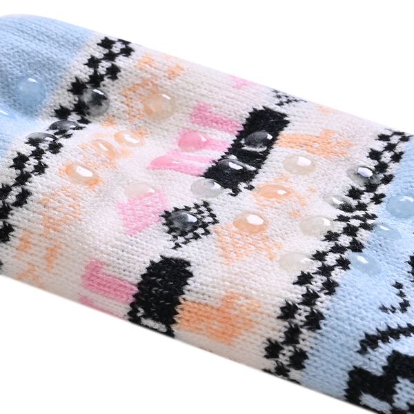 2er-Set rutschfeste Wintersocken mit Sherpa-Futter, (Gr&ouml;&szlig;e 36-41), Apricot und hellblau image number 6