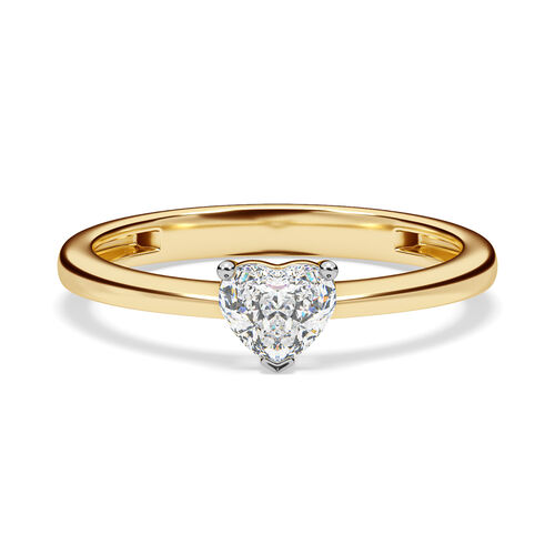 LUXURIANT DIAMOND - Lab Grown Diamant VS-EF SGL zertifiziert Ring, 925 Silber 750 Gelbgold Vermeil (Größe 17.00) ca. 0,50 ct image number 0