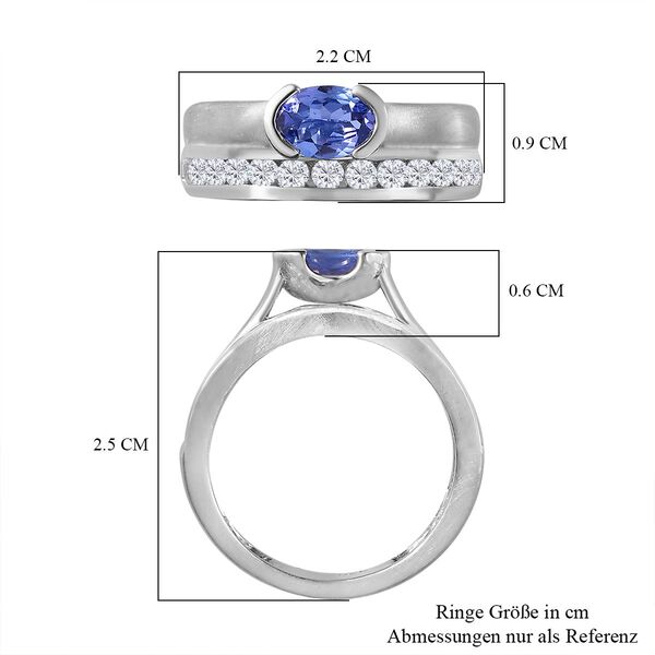 Tansanit und Zirkon Ring - 1,66 ct. image number 7
