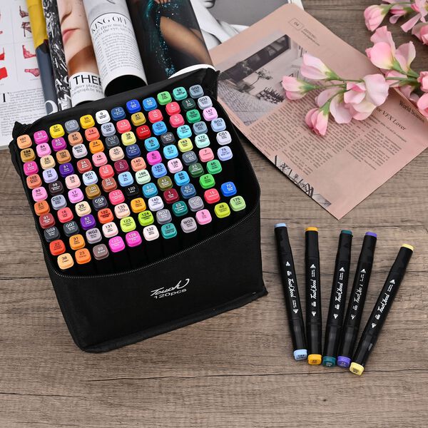 Set aus 120 Dual Markern mit Aufbewahrungsetui. image number 8