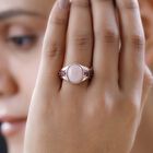 Peruanischer Rosa-Opal und Rhodolith Granat-Ring - 4,71 ct. image number 2