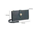 Echtleder Brieftasche mit Kroko-Prägung und RFID-Schutz, blaugrün image number 3