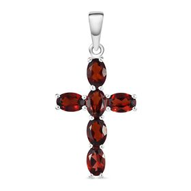 Roter Granat Kreuz-Anhänger - 3,05 ct.