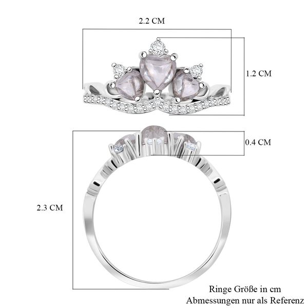 Lustro Stella Weißer Zirkonia Ring 925 Silber rhodiniert (Größe 21.00) image number 6
