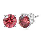 D'Joy Luxus Roter Moissanit Ohrringe 925 Silber rhodiniert (10-15 Werktage Lieferzeit) ca.