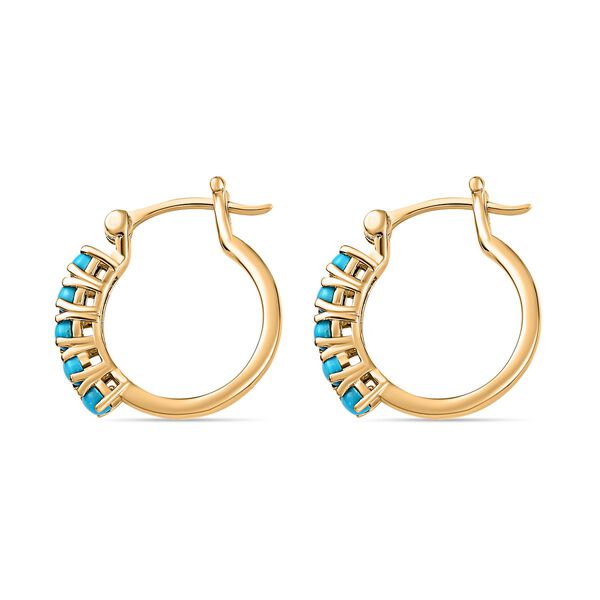 Sleeping Beauty T&uuml;rkis Ohrringe - 0,74 ct. image number 4