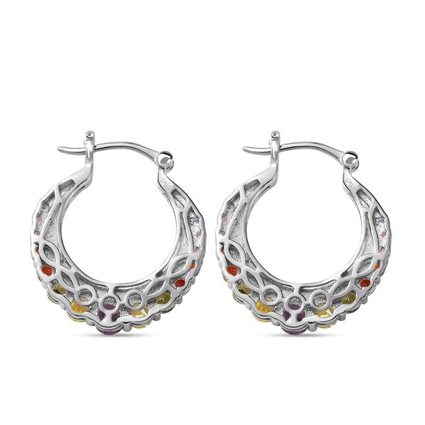 Mehrfarbig, Gelbe Zirkonia Ohrringe, Messing platiniert ca. 4.08 ct image number 5