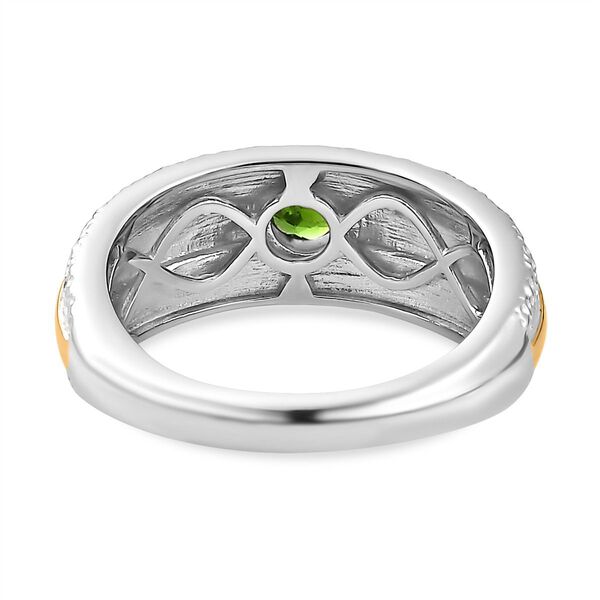 Zweifarbiger nat&uuml;rlicher Chromdiopsid-Ring - 0,29 ct. image number 6