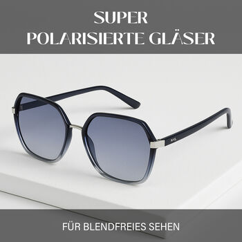 SOLE UND LUCE Swiss Eyewear Sonnenbrille, Ultra Polarisierte Gl&auml;ser, UV400 Schutz, Silber Blau