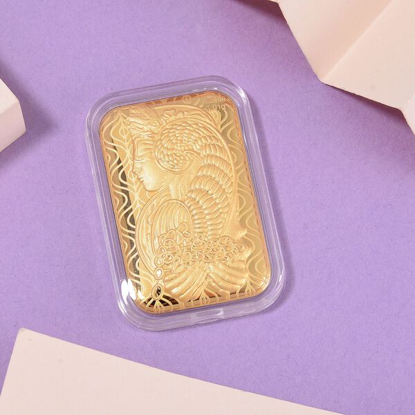 EXKLUSIVES GESCHENK - 999er Goldplatte mit Lady-Fortuna-Motiv image number 1