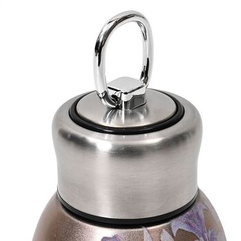 LIVMORE - Isolierflasche aus 316L Edelstahl mit Doppelwand und Motiv Koi und Lotus, f&uuml;r hei&szlig;e und kalte Getr&auml;nke, 260 ml